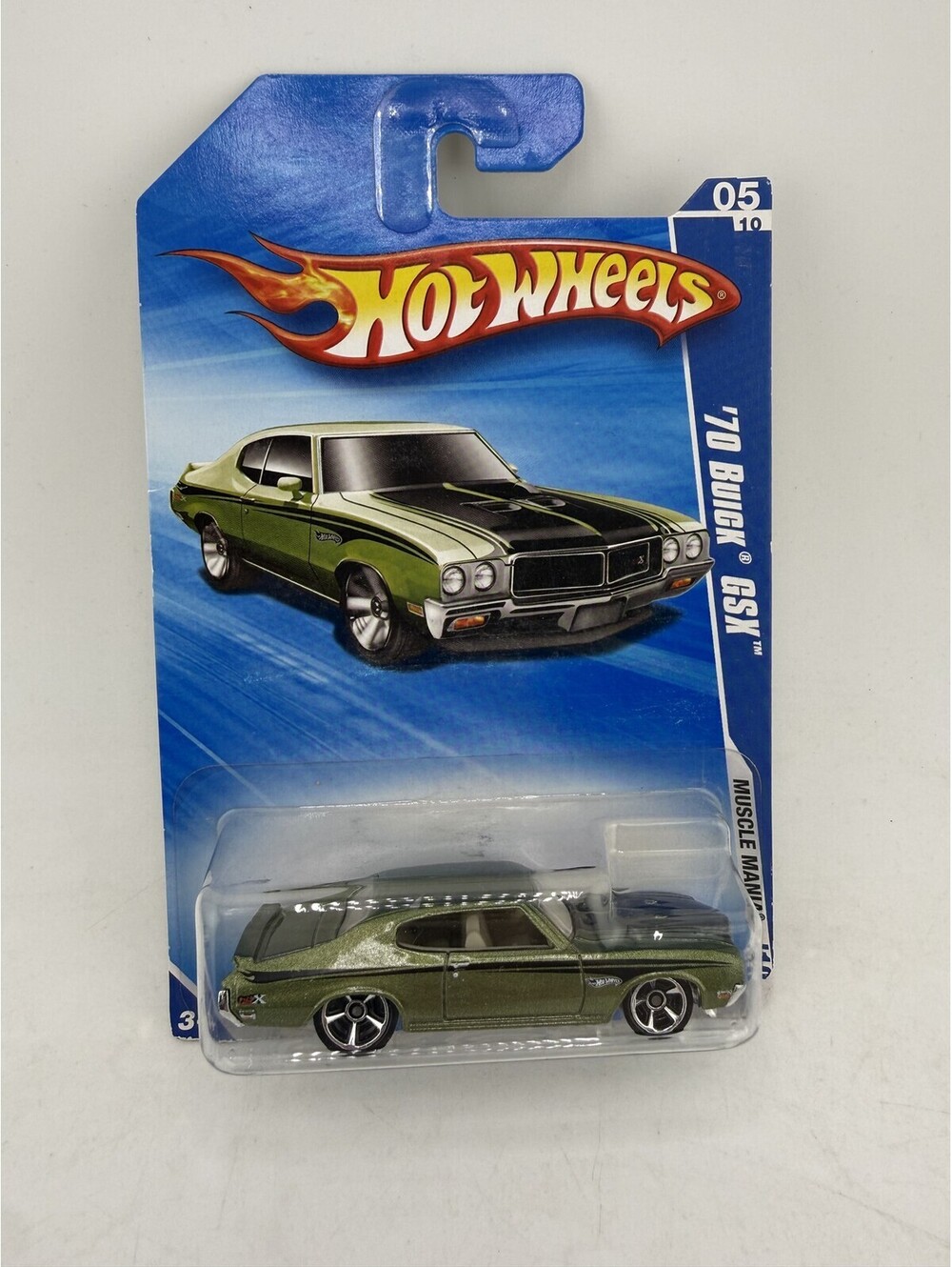 Hot Wheels Buick GSX 1970 Green Muscle Mania Diecast Car 1 64 Scale
